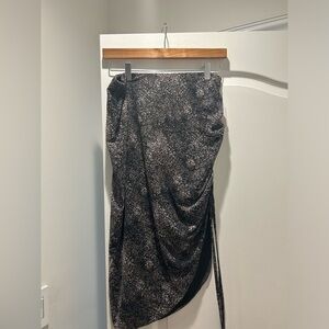 Asymmetrical mini skirt